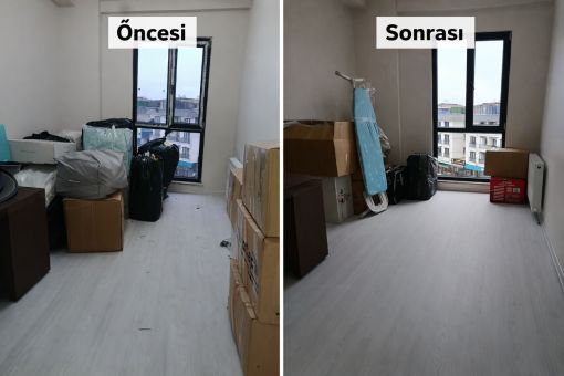 Çocuk odası temizliği - Öncesi ve Sonrası
