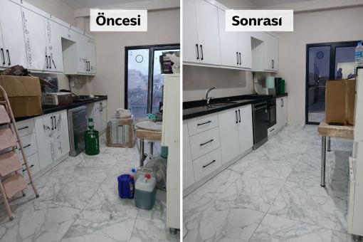 Mutfak temizliği - Öncesi ve Sonrası
