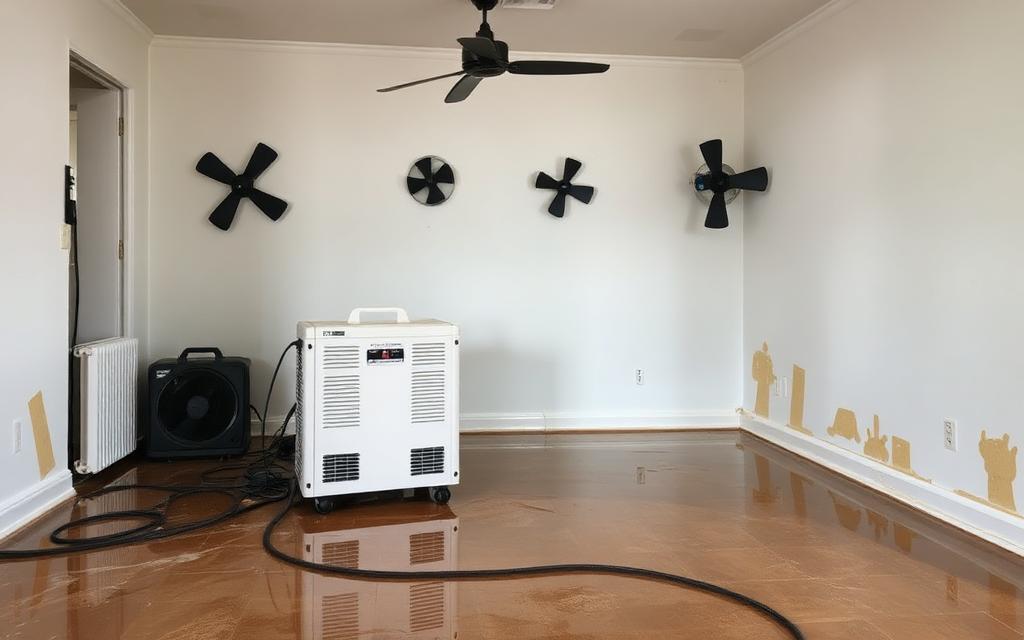 Su baskını sonrası kurutma işlemi